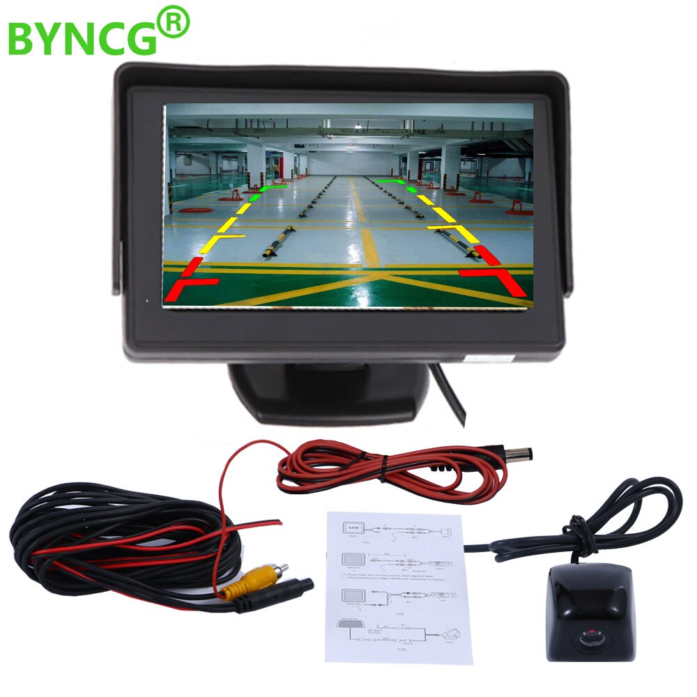 Car Monitor 4.3 inch TFT LCD Car Rear View Camera Metal body Car Rearview Camera Monitor Mini Car Parking Reverse Backup Camera: monitor camera