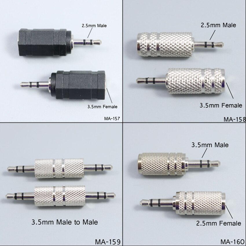 Adaptateur Jack stéréo 2.5mm mâle à 3.5mm femelle, 3.5 à 2.5, Audio pc, casque d&#39;écoute, convertisseur d&#39;écouteurs, prise de câble