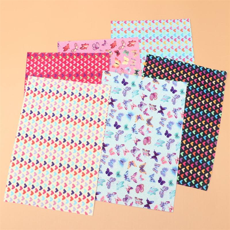 6Pcs Leather Fabric Soft Nice Versatile Leather Cloth Sewing Material