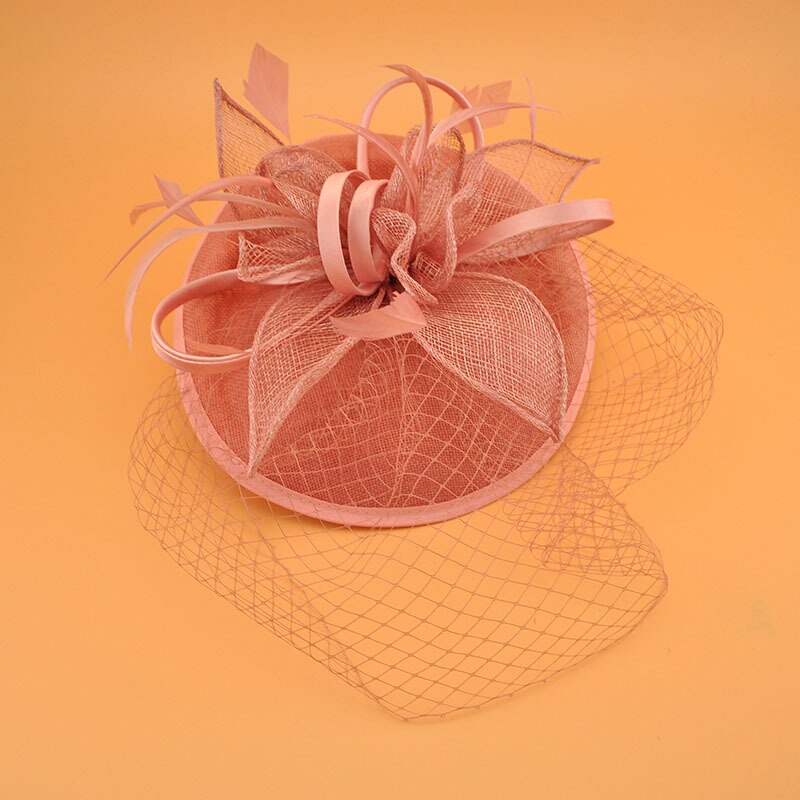 Wedding Bridal Hats bridcage Veil Fascinators headpiece party hair accessories party Hat wedding accessories: Pink