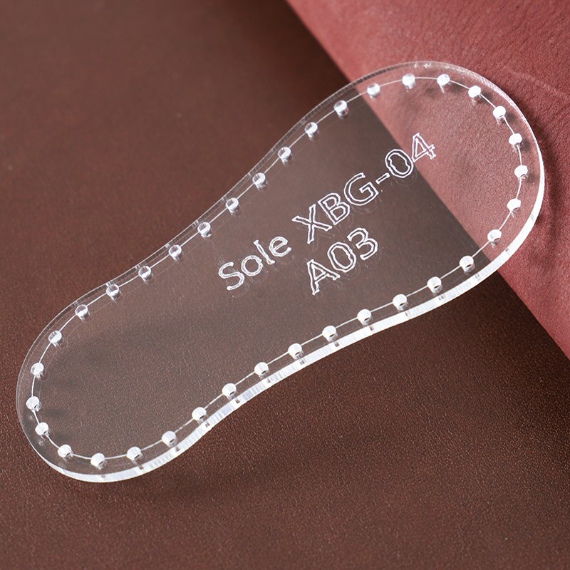 1Set DIY Acrylic Template Small Shoes Boots Pendant Leather Craft Pattern DIY Stencil Sewing Pattern 4*8.5cm