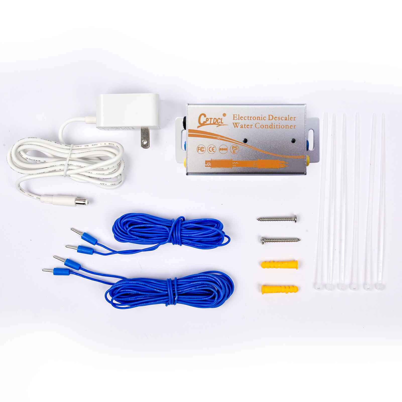 Electronic Water Descaler System Water Descaler, Alternative Electronic Salt-Free Hard Water Conditioner, Alloy Shell