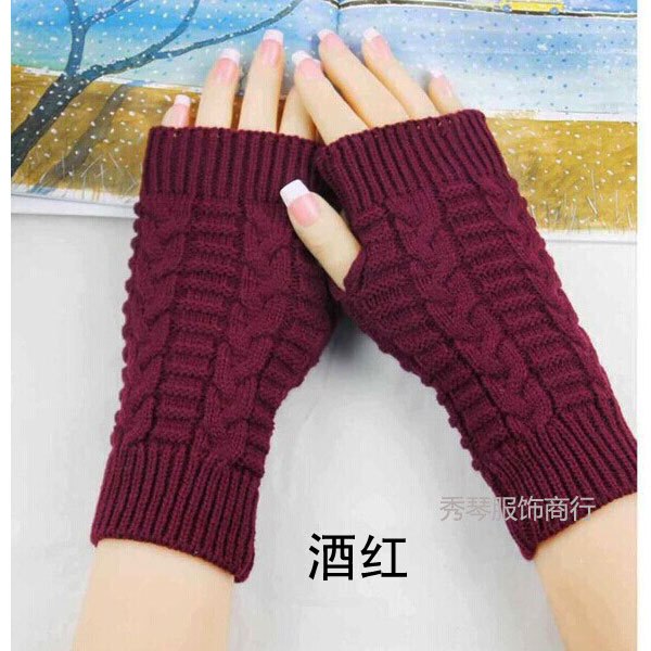 Vrouwen Warme Zachte Handschoenen Dame Winter Herfst Arm Warmer Twist Lange Vingerloze Knit Mitten Praktische Casual Handschoenen