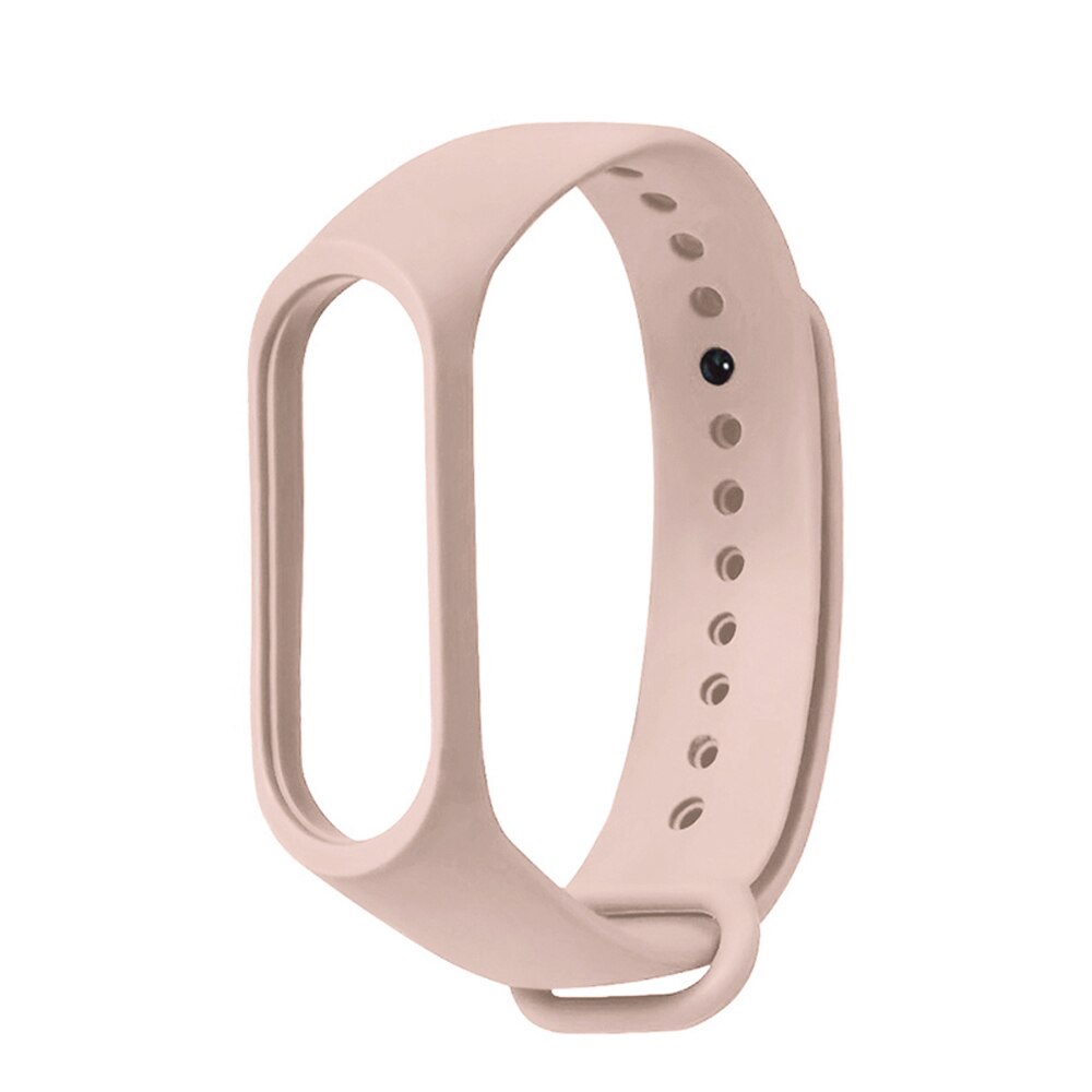 Bracelet For Xiaomi Mi Band 4 3 Strap Silicone Black Wrist Strap For Xiaomi MiBand 3 4 Wriststrap Bracelets Miband M3 M4: Light Pink