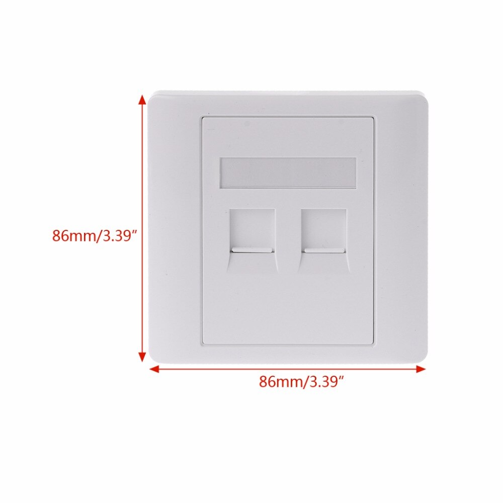 1 Set 2 Poorten CAT5 RJ45 Netwerk Muur Plaat Met Vrouwelijk Naar Vrouwelijke Connector