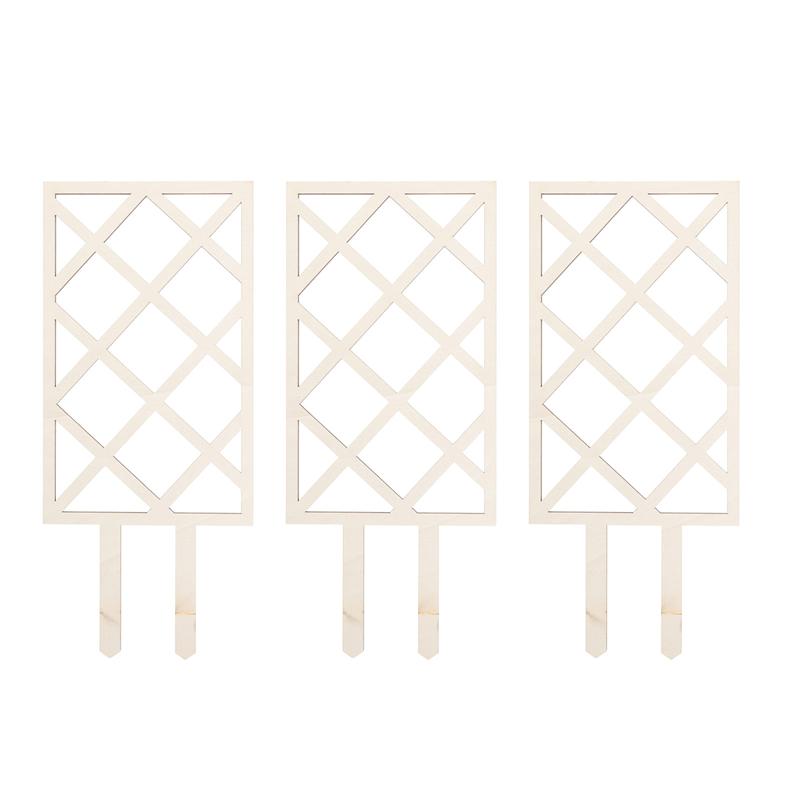 3pcs Wood Plant Trellis Indoor Garden Trellis Climbing Plant Trellis Support Rack Garden Decoration Garden Accessories: 30.5x14cm