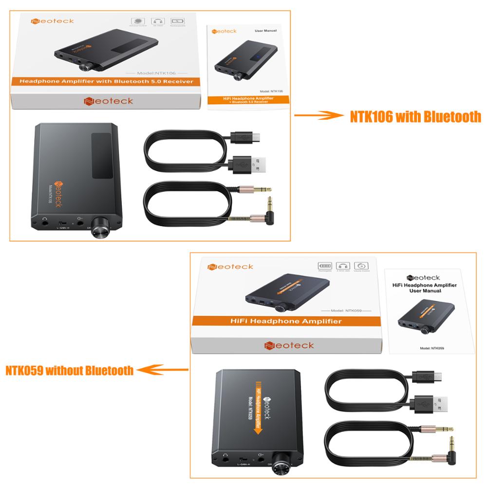 Linkfor Draagbare Hifi Hoofdtelefoon Versterker 16-150Ω Met/Zonder Bluetooth-Compatibel 5.0 Ontvanger 3.5Mm Aux Audio Oortelefoon Amp