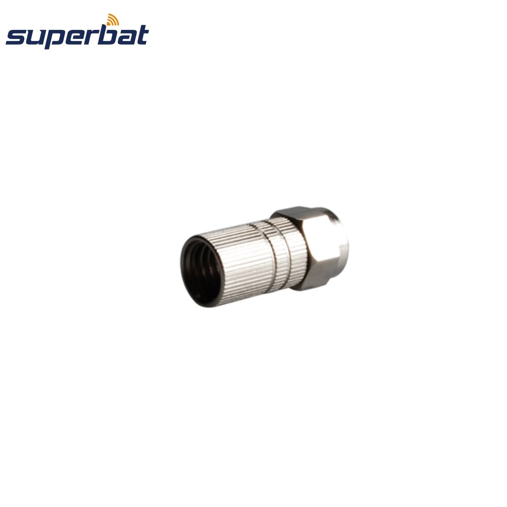 Superbat-conector Coaxial RF recto macho para Cable RG6, 10 piezas, 75 Ohm