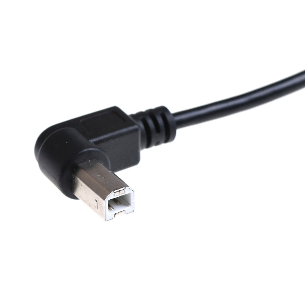 USB2.0 B Female To Male Panel Mount Printer 90 Degree Right Angle Printer Cable Lead 30cm Black Male To Female Extension Cable