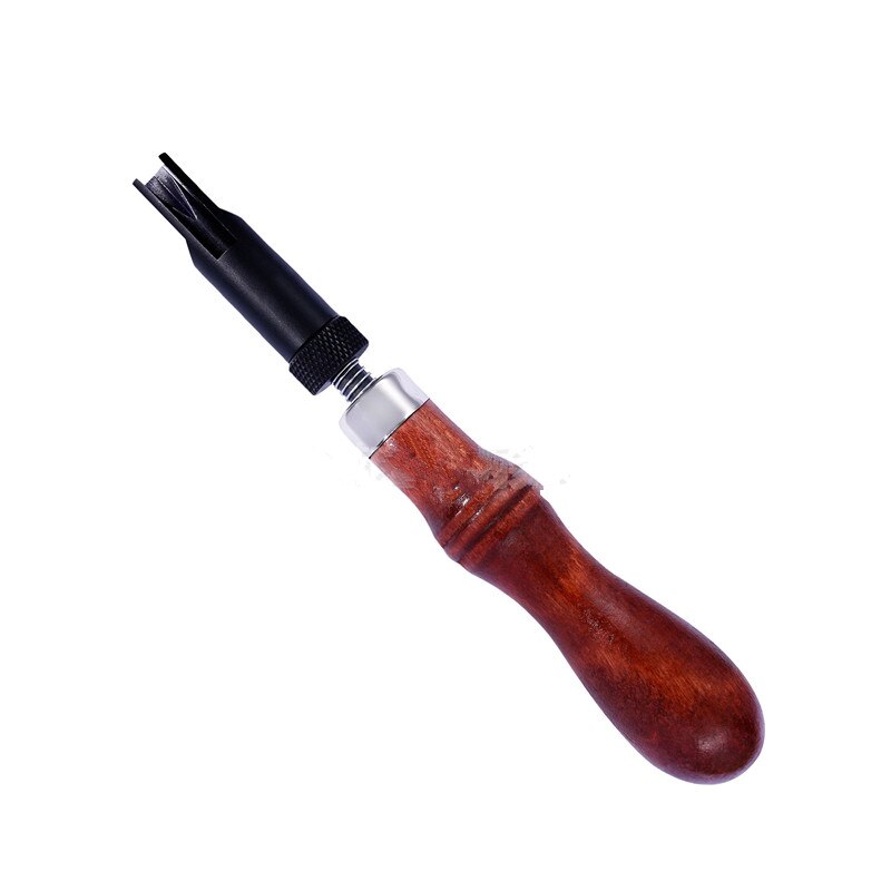 Tool Staal Duurzaam V Type Push Groovende Apparaat 15.5 cm Houten Handvat Verstelbare Groover Craft Guts Tool Leathercraft Tool Sets