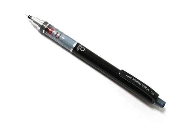 2 stk / lot uni m5-450 kontinuerlig blyblyant kuru / toga skrivning automatisk roterende bly studerende automatisk blyant 0.5mm: Som billede 2