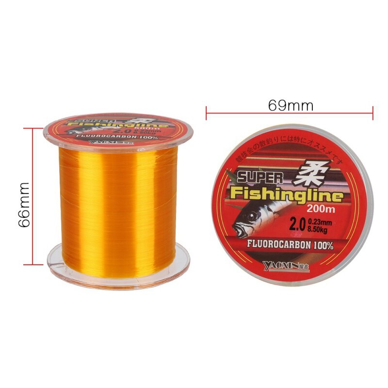 500M Nylon Fishing Line Fluorocarbon Coated Monofilament Fishing Leader Line Carp Fish Wire Fishing Accessories Golden