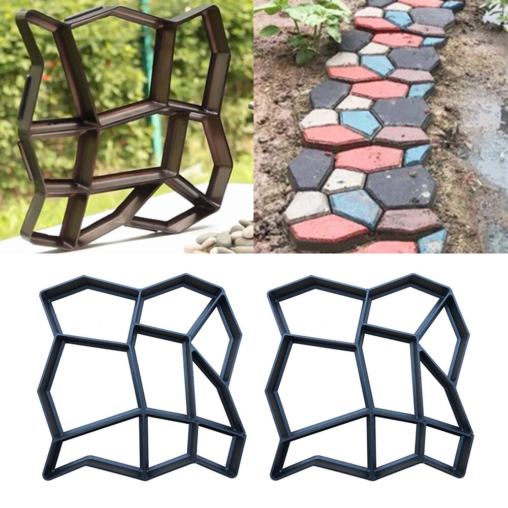 Reusable Home Garden Soil Path Pavement Mold Concrete Pavement Mold DIY Paving Mold Cement Stone Pathway Floor Paving Mold