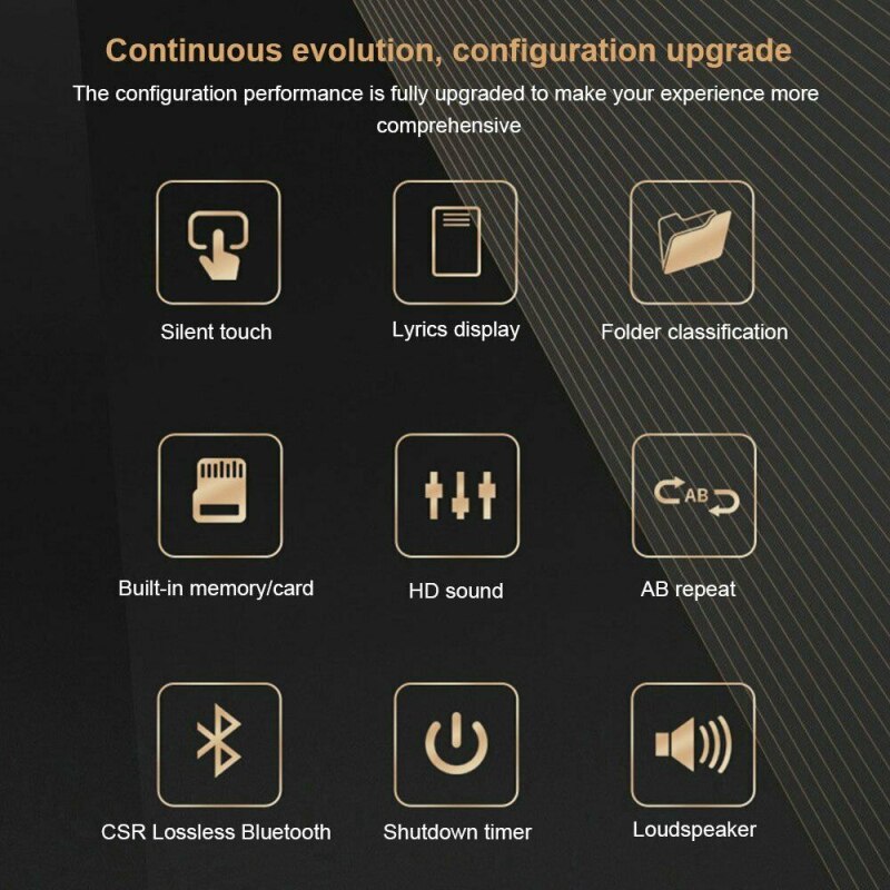 3C YZ MP4 Player With Bluetooth 4GB 8GB 16GB Music Player With Touch Key Fm Radio Video Play E-book Hifi Player MP4