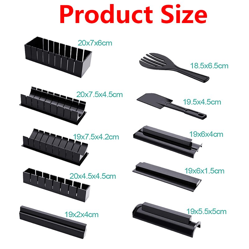 Making Sushi Tools Sushi Maker Equipment Kit Japanese Rice Ball Cake Roll Mold Sushi Multifunctional Mould Easy to make Food