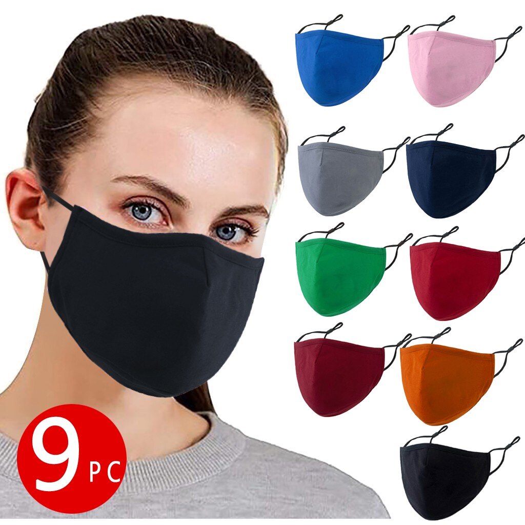 5-10 Uds adulto de Fasemask de algodón Unisex enchufable lavable reutilizable Bandana de transpirable boca cubierta de Mascarillas: J