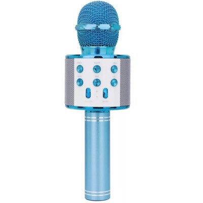 4 in 1 bluetooth microphone wireless condenser microphone karaoke mic magic sound mikrofon studio recording: blue