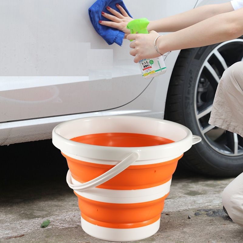 Draagbare Opvouwbare Plastic Wateremmer-Outdoor Camping Multifunctioneel Bassin Met Handvat Slaapzaal Essentials