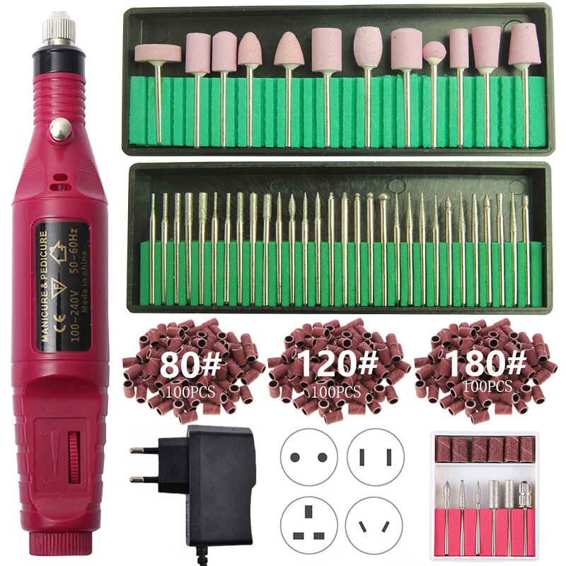35000RPM Electric Nail Drill Machine Manicure Drill Machine Pedicure Nail Drill Machine Speed Display Nail Drill: 20000 set 3