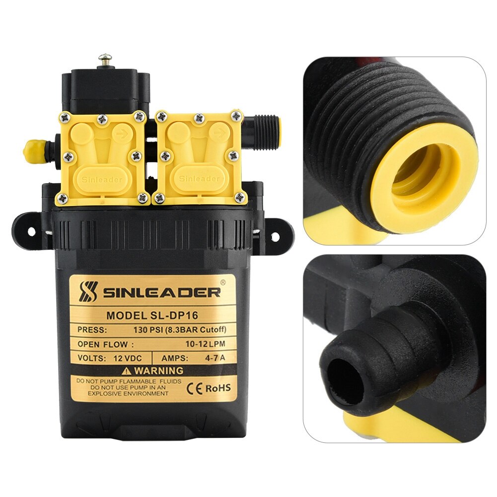 12V Hoge Druk Agrarische Elektrische Waterpomp Sproeier Pomp Ingebouwde Dubbele Ventilator