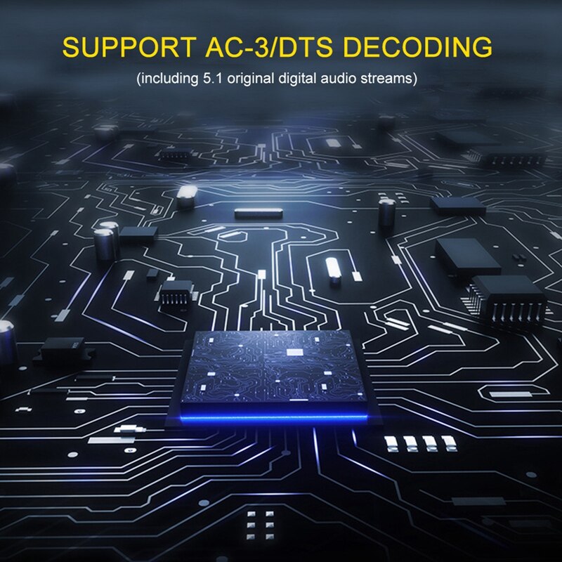 FULL-Digital Optical Audio Converter 5.1 Decoder Dts/Ac3 Dolby Decoding Spdif Input To 5.1 Channel Digital Audio Converter