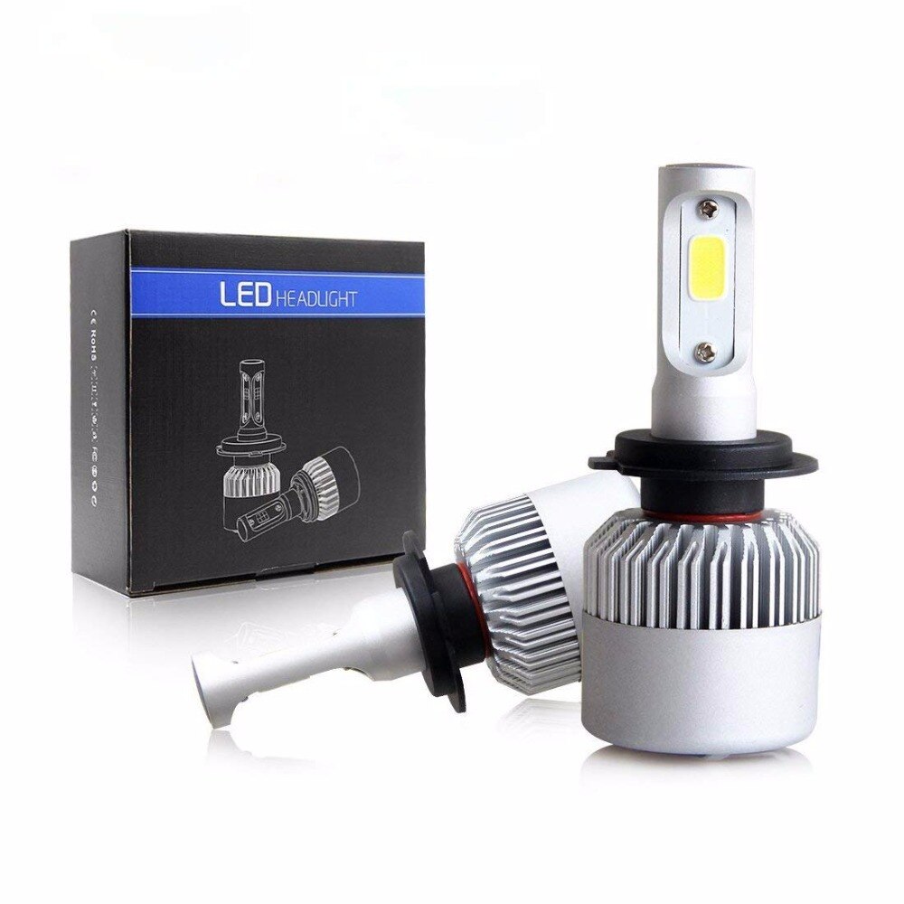 S2 H4 H7 H11 H1 Auto LED Scheinwerfer Lampen 72W LED 9005 9006 H3 H13 9004 9007 Hallo/ lo COB Auto Scheinwerfer Nebel Lichter Kit 6500K 12V 24V