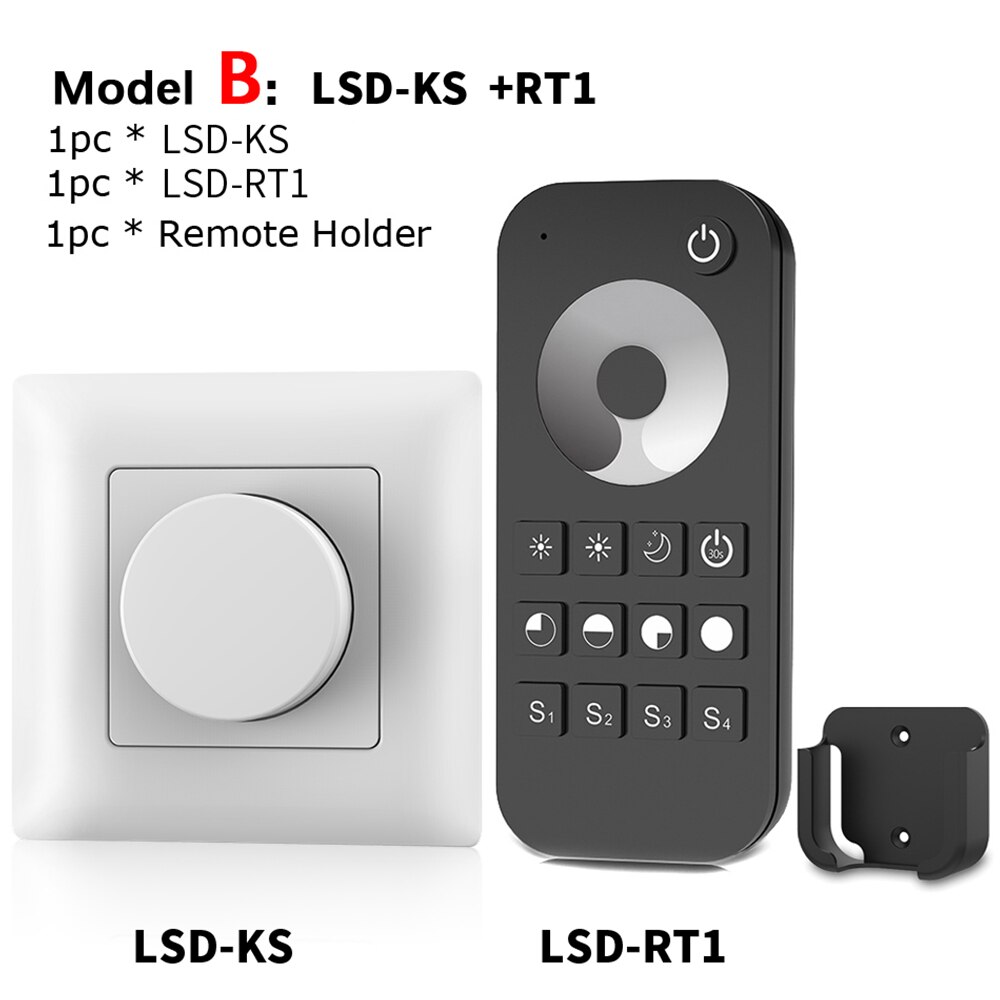 220v led dimmer 230v 110v trådløs ac triac dimmer led 220v bryter med 2.4g fjernkontroller for led pære lamper: Modell b