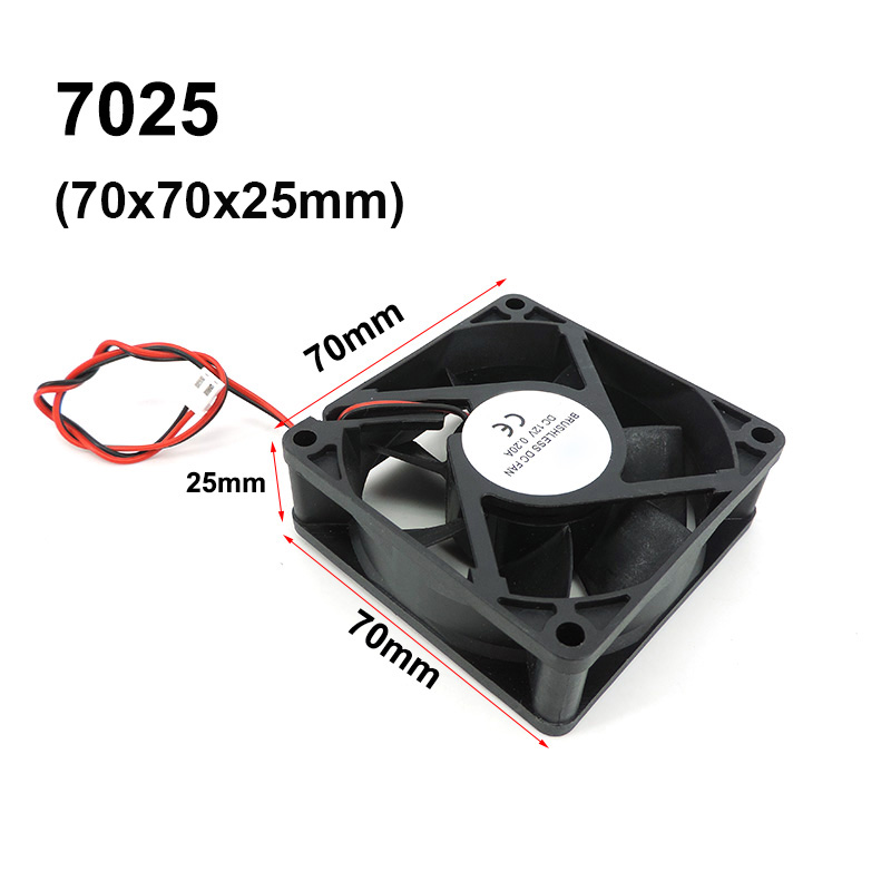 4010 12025 8010 30mm dc 5V 12V 24V ventilador de refrigeración caja de Motor sin escobillas silencioso 40MM 50MM 60MM 70MM 80MM 90MM 120MM para impresión 3D 2PIN: Rosa / Paquete 1
