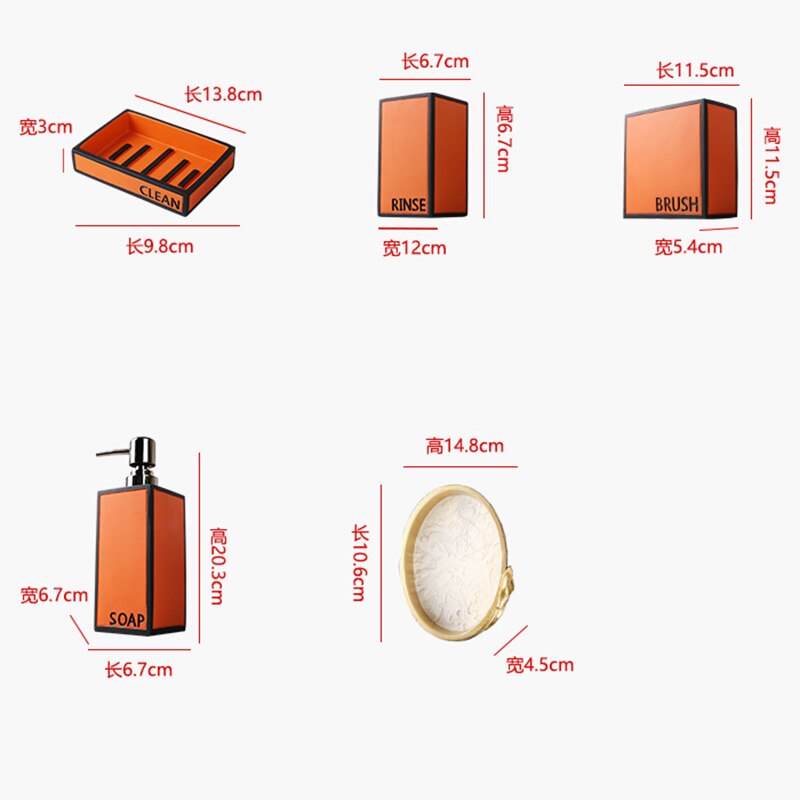 Hars Badkamer Vier Stuk Set Eenvoudige Creatieve Licht Luxe Badkamer Thuis Hotel Essentiële Badkamer Accessoires Set Wc Accessoires