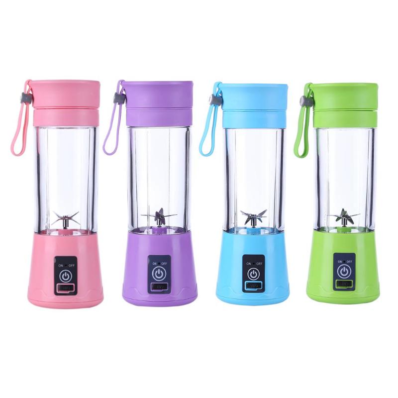 2/4 /6 Blades USB Electric Fruit Juicer Vegetable Juice Maker Blender Rechargeable Mini Cup With Charging Cable Smart Home Tool