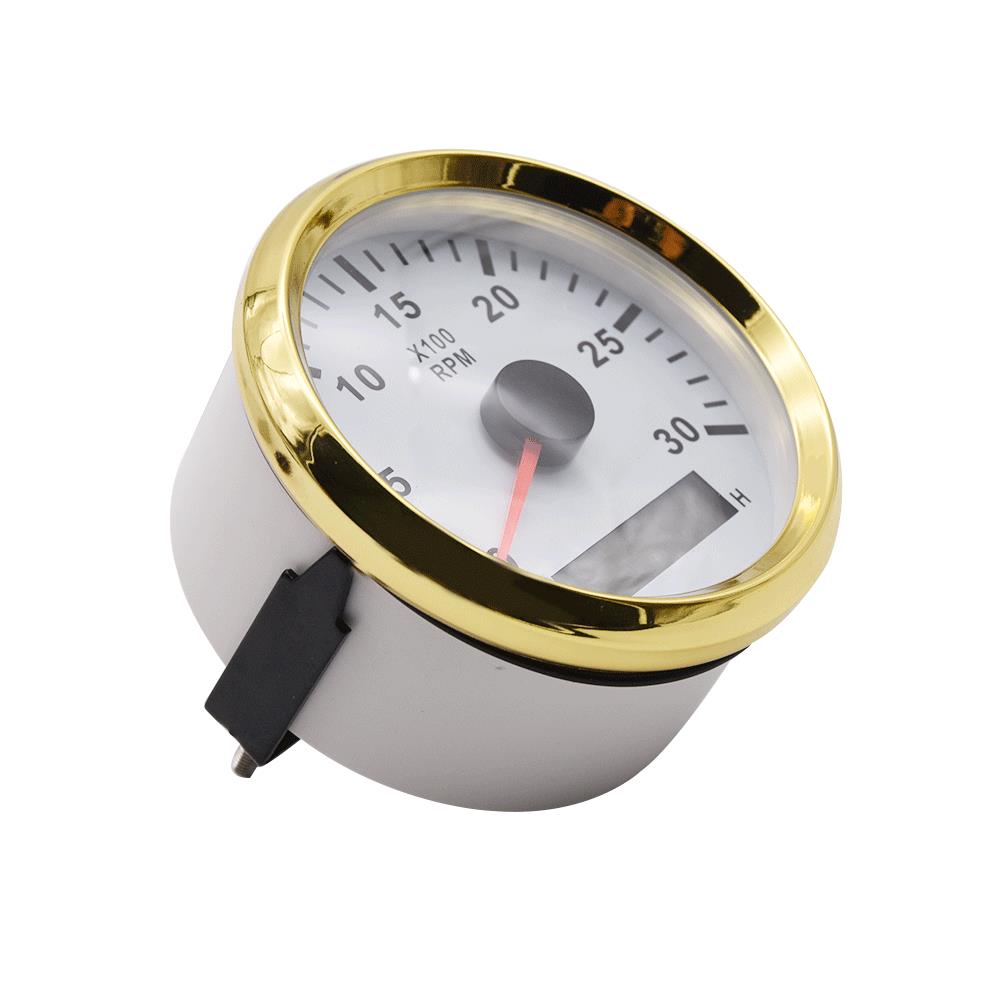 Universal 85mm Marine Boat Tachometer with Hour Meter 3000RPM 4000RPM Electric Motor Tachometer Gauge For Car Truck Boat 9-32V