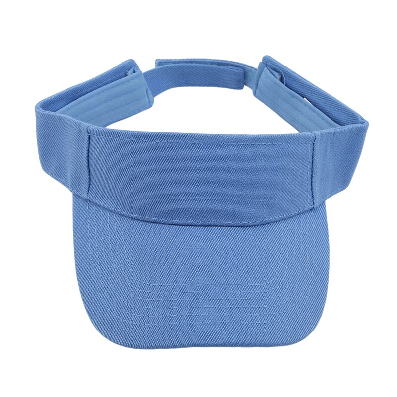 Tennis Caps Sun Sports Visor Hat For Men Women Running Beach Baseball Caps 6 Solid Color Golf Hats: Blue