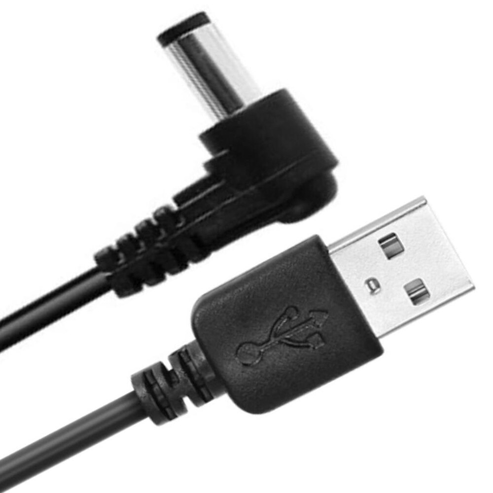 Angled USB to DC power supply cable 5.5X2.5mm DC plug 5V 2A copper conductor 1m for HDMI Switcher Splitters converters