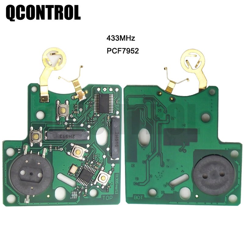 QCONTROL 4 Buttons Car Smart Remote Key Suit for Renault Koleo Scenic 433Mhz with 7952 Chip