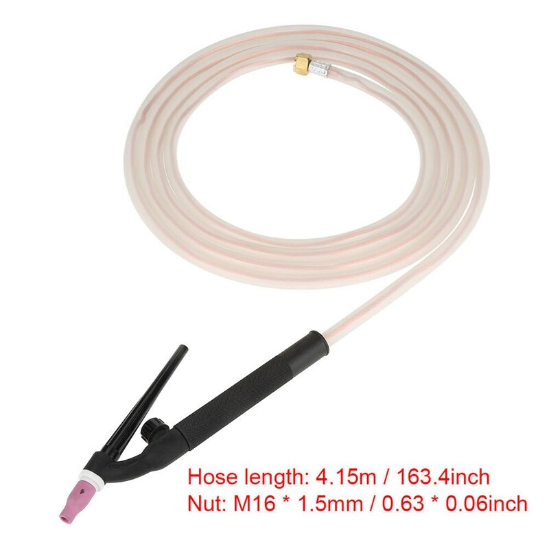 WP-9FV antorcha de soldadura con 4,15 metros Super suave y Flexible manguera de Gel de silicona soplete de soldadura Tig manguera
