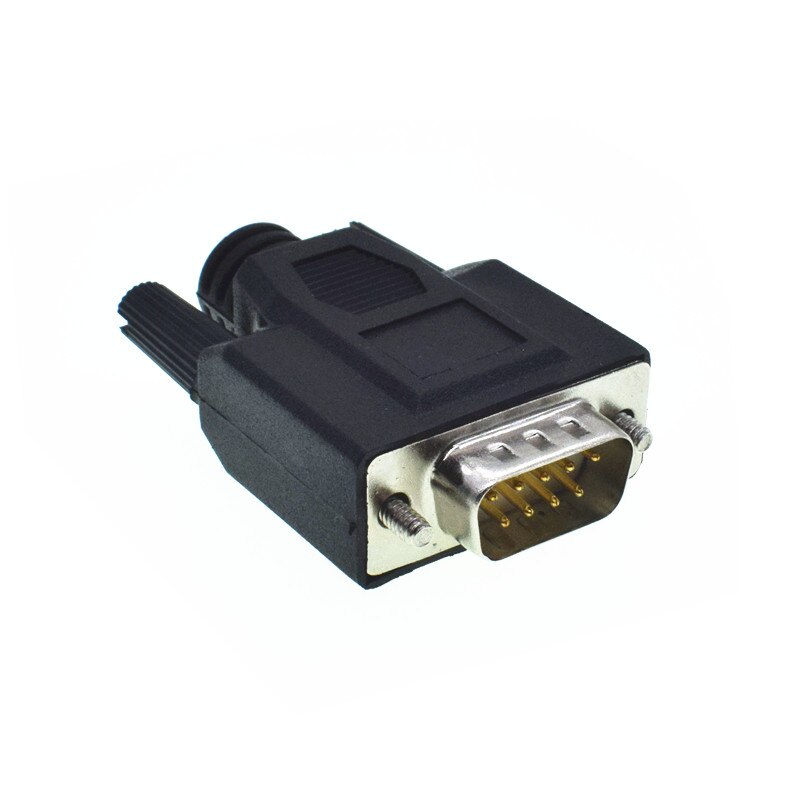 Connecteur sans soudure 9 broches DB9 pour femmes et hommes RS232, connecteur sans soudure: Male Screw White