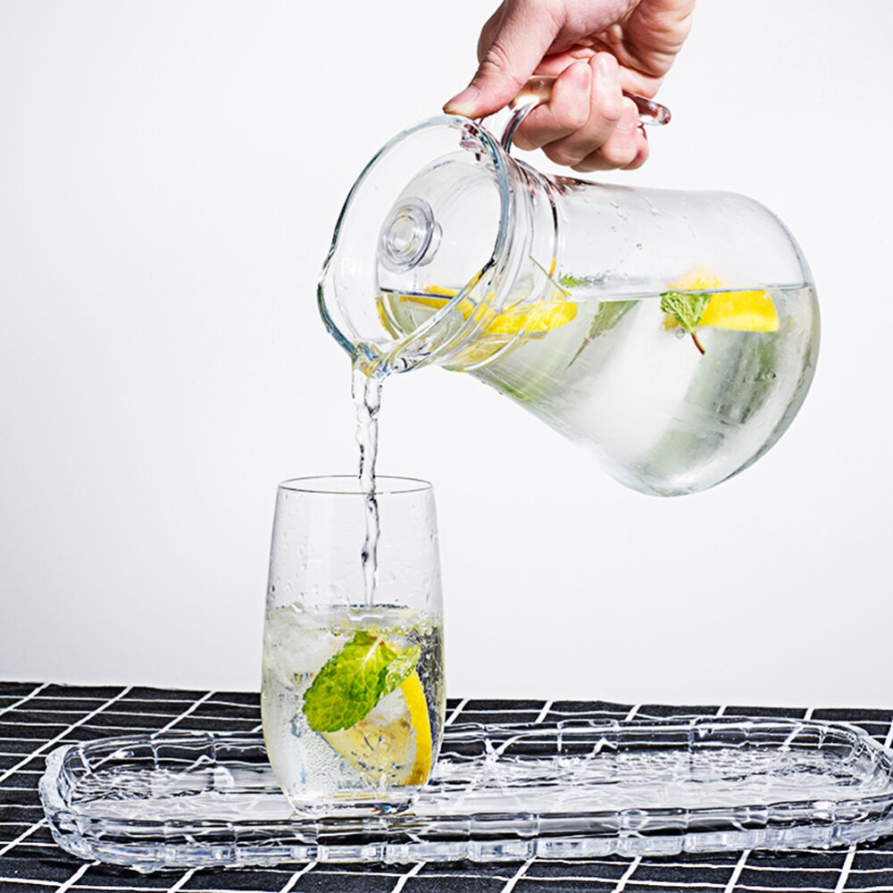 Acryl Getränke Lagerung Container Klar Krug PC Saft Krug Haushalts Kalten Wasser Wasserkocher (1L)