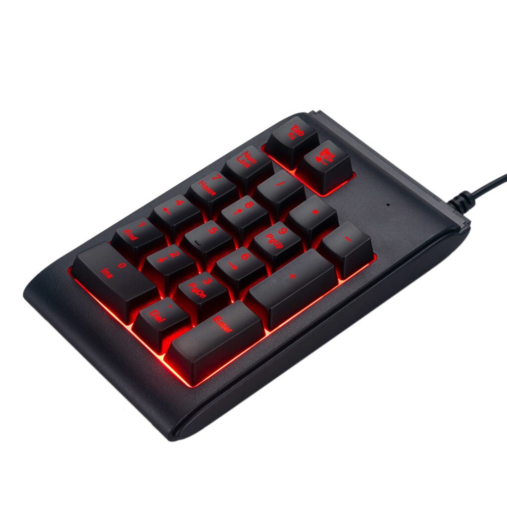 USB wired luminous numeric keyboard backlit RGB three-color variable light waterproof numeric keyboard