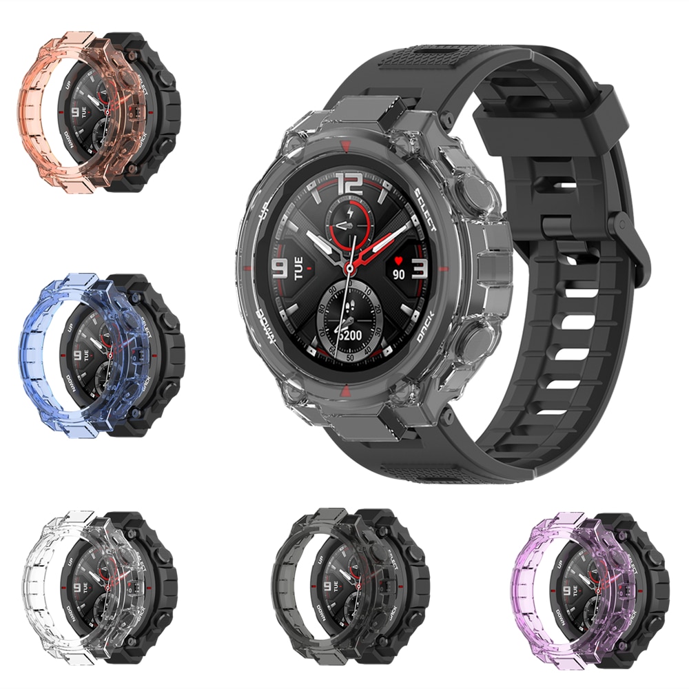 Voor Amazfit T-Rex Horloge Case Voor Huami Amazfit T-REX Soft Tpu Beschermhoes Shell Bumper Frame Protector Armband accessoires