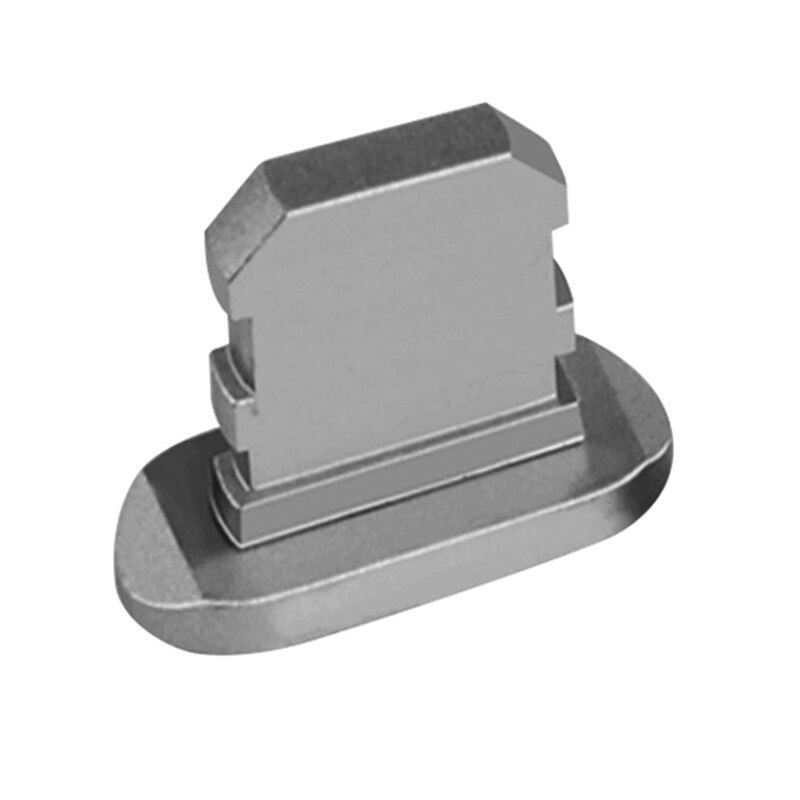 Metalen Stof Bliksem Plug Poort Opladen Stof Plug Voor Iphone 8 7 6 6S Plus Mini Stof Plug Voor iphone 5 5S Se Telefoon Accessoires: Grey