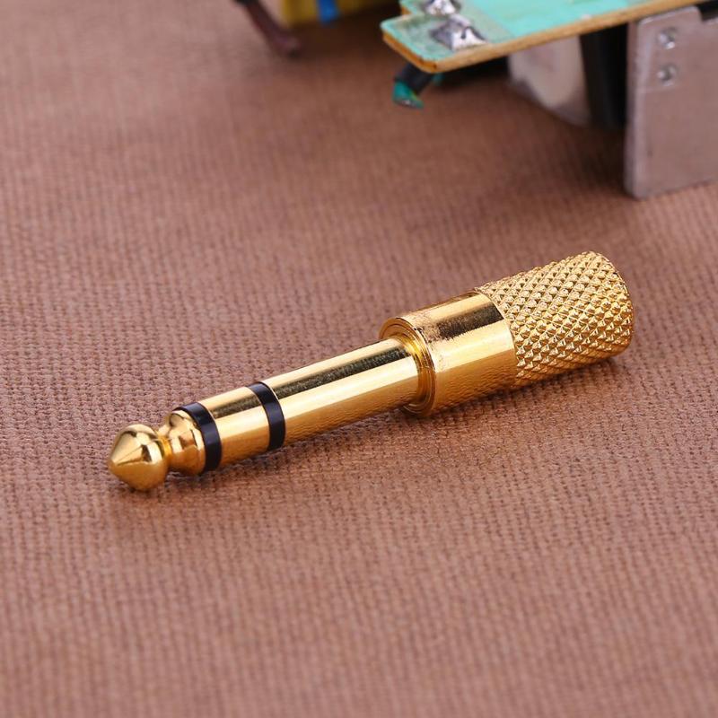 Plaqué or 6.35mm 1/4 pouces mâle à 3.5mm 1/8 pouces écouteur Microphone stéréo allonger Audio adaptateur prise connecteur
