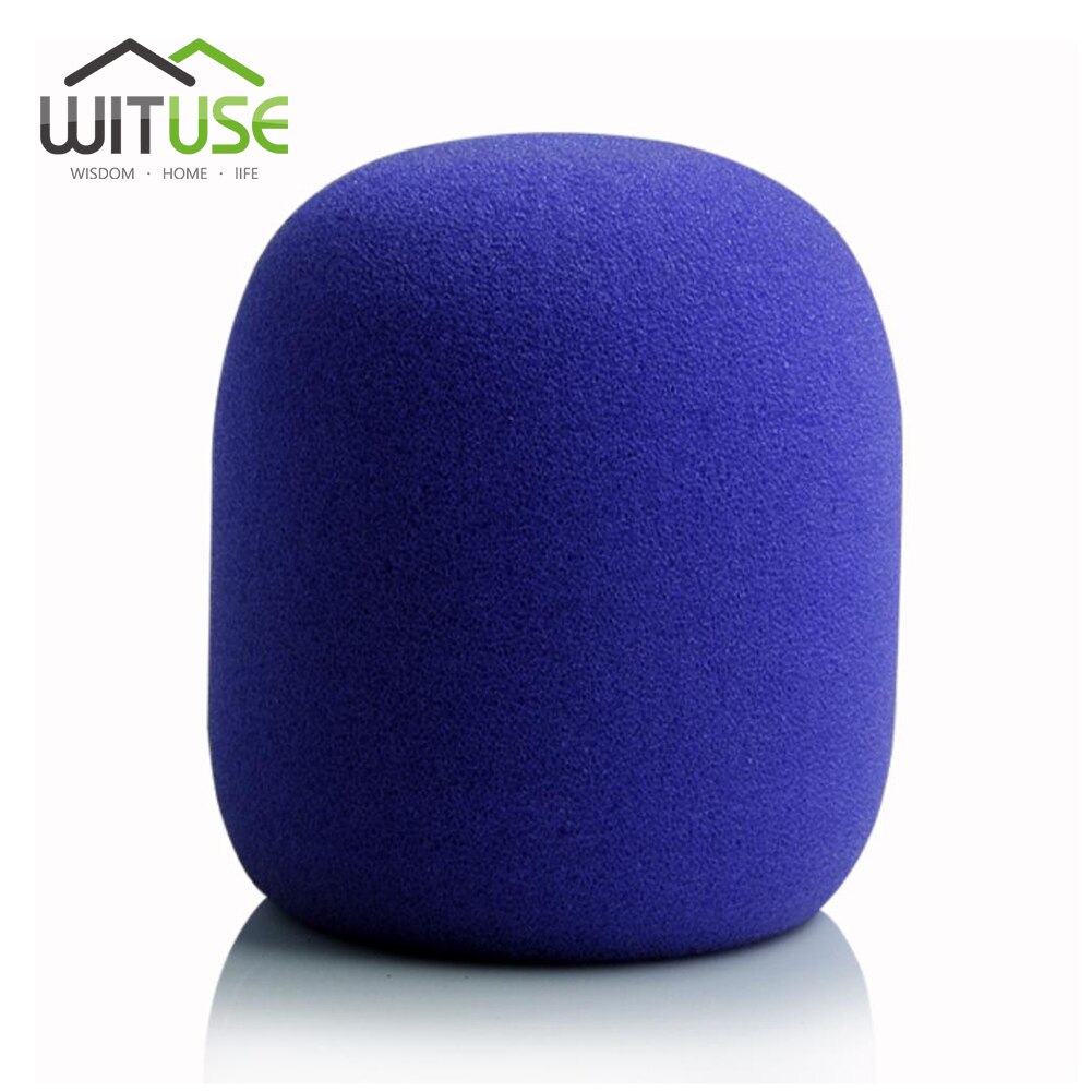 Microphone Foam Thicken Mic Cover Sponge Studio WindScreen Protective Grill Shield Soft Microphone Cap: Purple