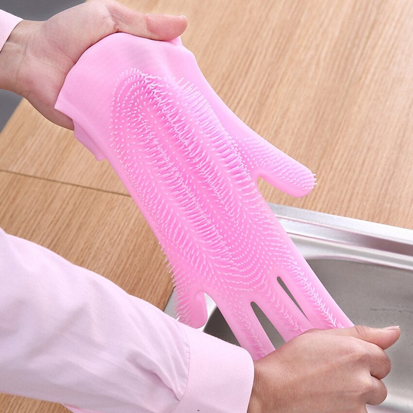 Dishwashing gloves kitchen cleaning gloves dishwasher multifunctional magic gloves household cleaning tools