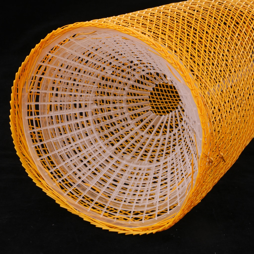 Plast strækbar fiskebur fælde efterligning bambus krebs rejer loach krabbe bur fiskeredskaber