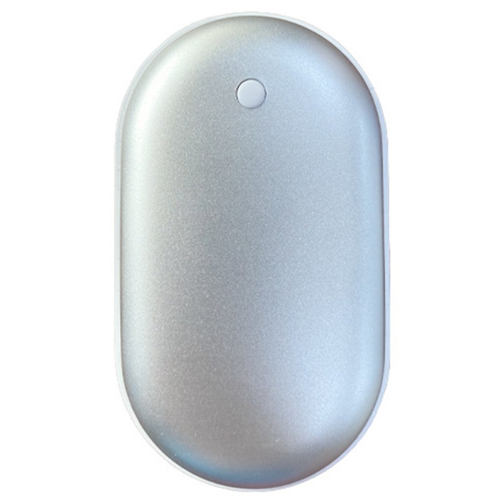 mini scaldamani invernale scaldamani potenza mobile USB ricaricabile scaldino portatile riscaldatore tasca scaldino elettrico per cartoni animati: argento