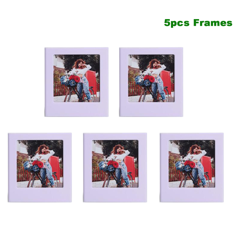 Marcos cuadrados de Color de 4 pulgadas para Fujifilm Instax SQUARE SQ1 SQ6 SQ20 SQ40, papeles de película de impresora cuadrados, marcos de fotos magnéticos, 1/5 Uds.
