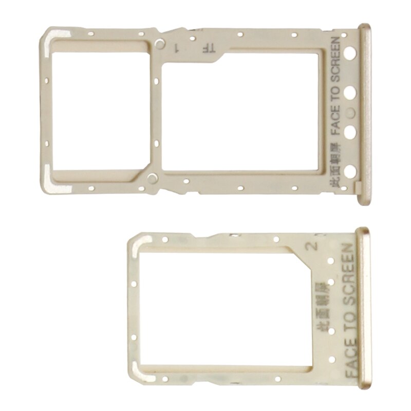 Voor Xiaomi Redmi 6/6A Dual Sim-kaart Lade Houder Voor Xiaomi Redmi6 Redmi6A Micro-SD/TF card Slot Adapter Reparatie Onderdelen: Dual SIM Gold