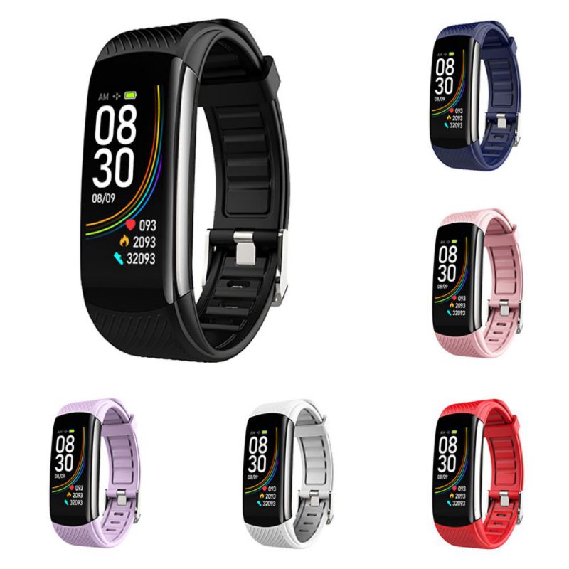 Greatlizard C6T Smart Band - Body Temperature, Blood Pressure, Heart Rate Monitor, Activity Tracker