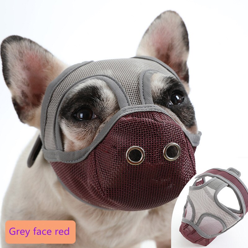 Bulldog Mouth Set Flat Face Dog Anti-bite Mask pet Comfortable and Breathable Dog Muzzle Adjustable Dog Muzzle Supplies