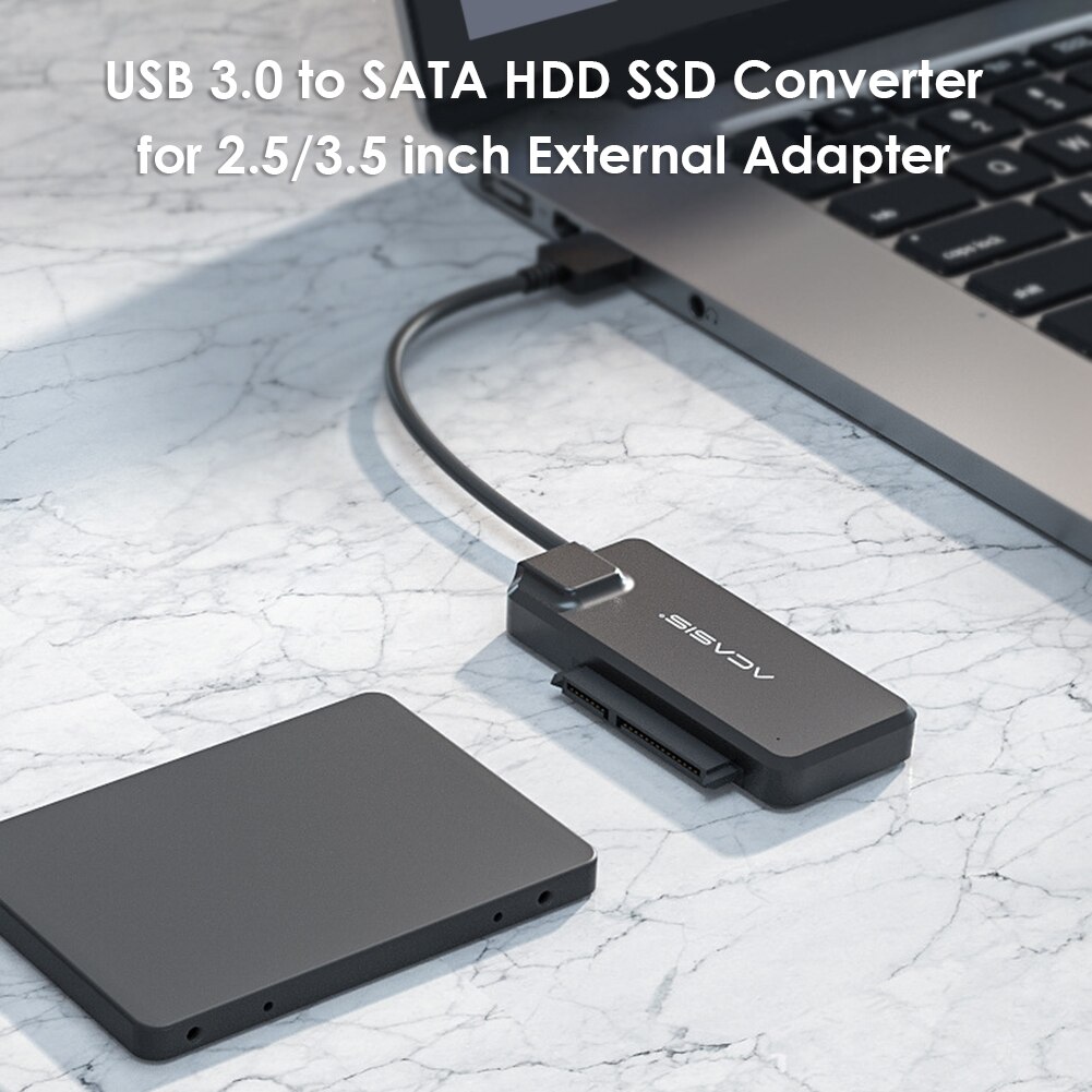 0.25m usb 3.0 sata kabler omformer hann  til 2.5/3.5 tommers hdd / ssd stasjon ledningsadapter kablet konverter kabler